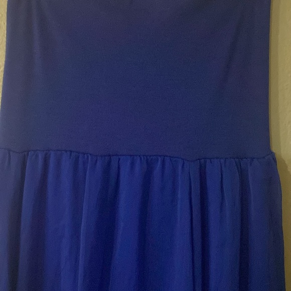 Max & Mia Royal Blue Sheer Maxi Skirt With Knit Lining, Size XS - Picture 2 of 7